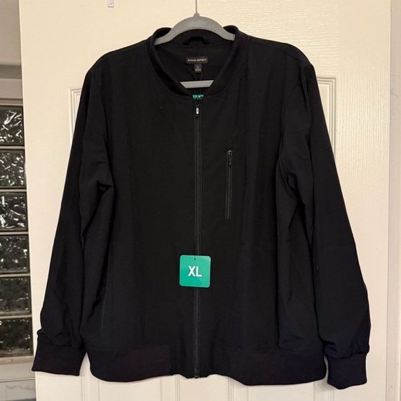 Banana Republic Black Stretch Bomber Jacket XL NWT - Picture 2 of 16
